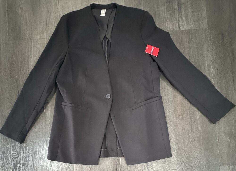 SPANX Sleek Black Single-Button Blazer